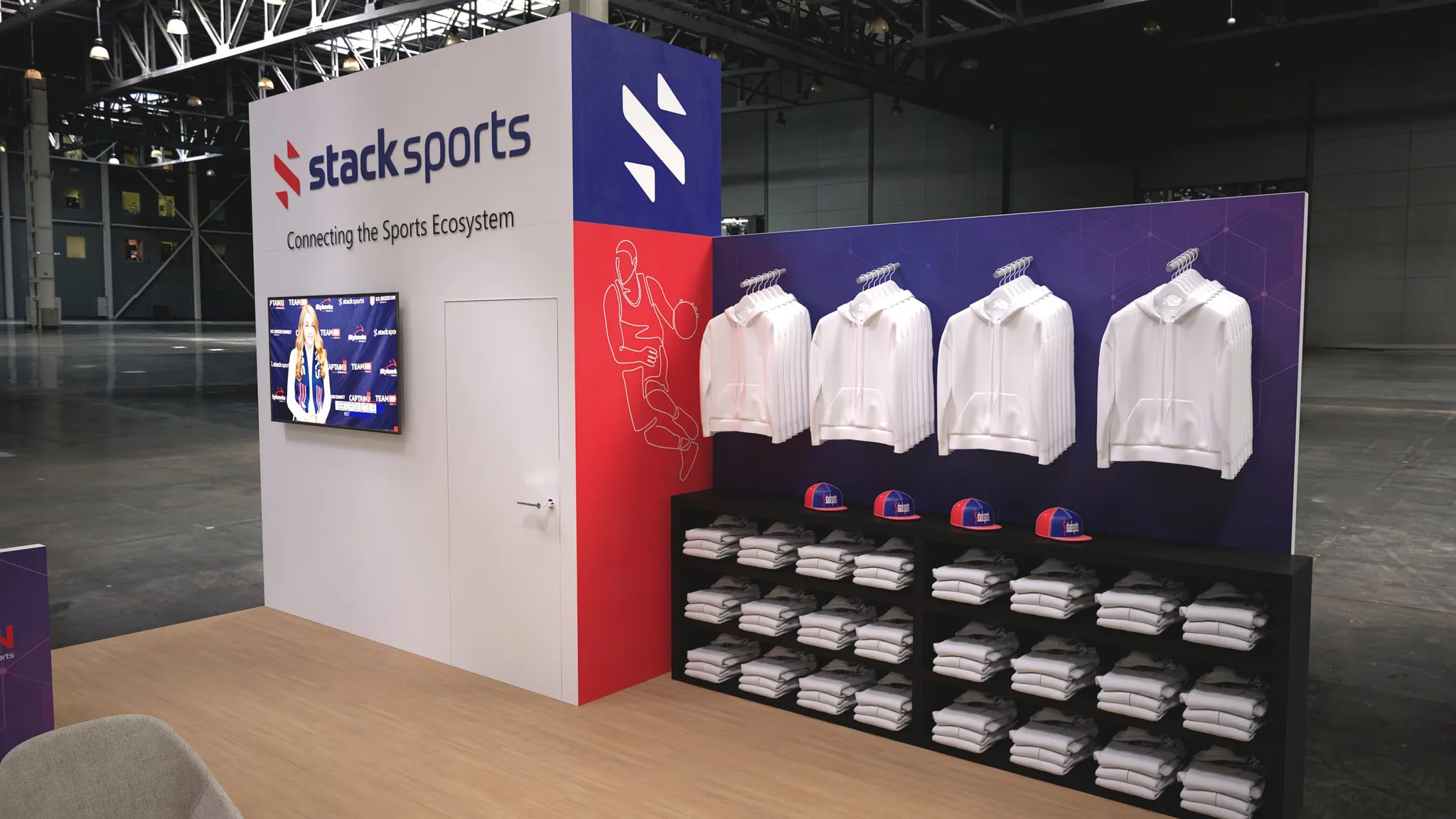 20x20 Island booth design by Reaction Space